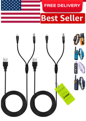 for Bousnic Dog Shock Collar Charger Replacement, Power Cable for RS2 and RS2B,