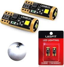 LASFIT T10 168 2825 194 LED License Plate Light Bulb for Toyota Camry 1992-2017