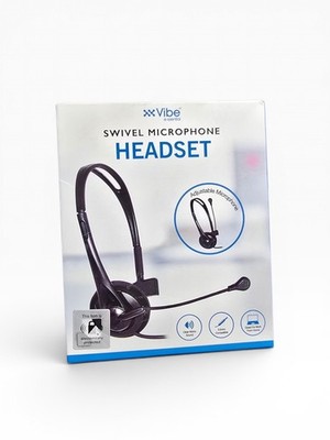 Vibe E-Ssential Swivel Microphone Headset 3.5mm Work From Home NEW Sealed