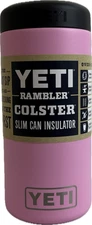 Yeti 4550 Rambler Colster Slim Can Insulator 12 oz Limited Edition Power Pink