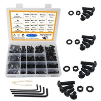 Schrauben Set M2 M3 M4 M5 1180 StüCk Schwarz Rundkopf