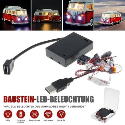 Für 10220 T1 Camping Bus VW Volkswagen Lighting-LED Licht Beleuchtung Kit DIY