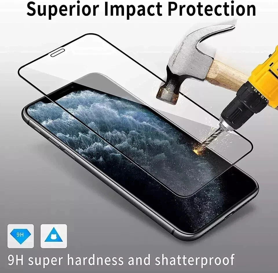2 X Tempered Glass Screen Protector Screen Saver For iPhone 16 15 14 13 12 11 XR - Picture 2 of 14