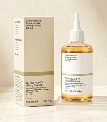 Glycolic Acid 7% Toning Solution Toner for Face Acne 100ml/3.38 fl oz