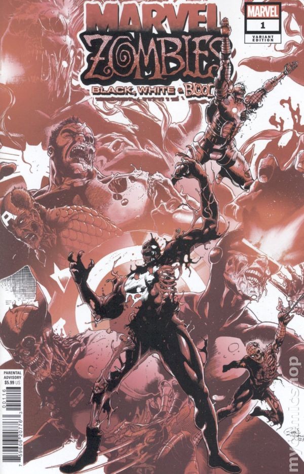 Marvel Zombies Black White and Blood 1D VF 2023 Stock Image