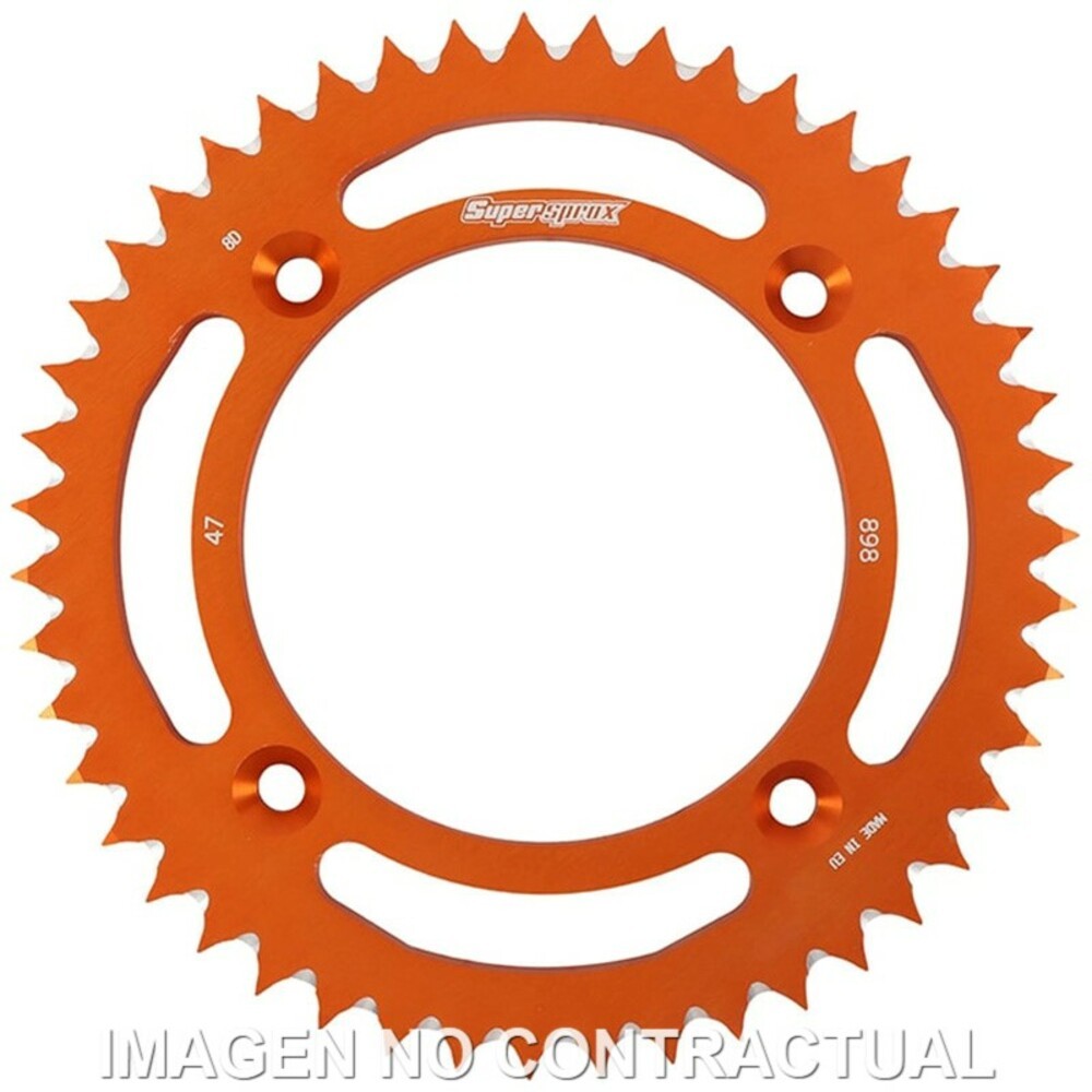Supersprox Orange Aluminum Crown 47 D For Motorcycle Parts Accessories
