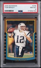 2000 BOWMAN #236 TOM BRADY ROOKIE RC PSA 8