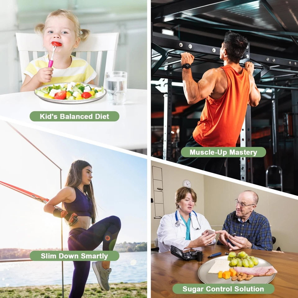 Paquete de 8 Platos de Acero Inoxidable, 10 Pulgadas Metal Ligero Irrompible Cena D Foto 4 de 4