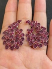 NATURAL RUBY RUBY STERLING SILVER 925 EARRING