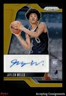 2024-25 Panini Prizm Rookie Signatures Gold Jaylen Wells 8/10 RC AUTO GRIZZLIES
