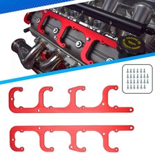 2X Square Coil Brackets Valve Cover Red Bille...