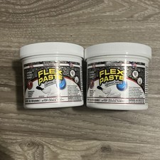 2 PACK 1LB Flex Paste White Waterproof Paintable Putty Rubber Spackle Sealant