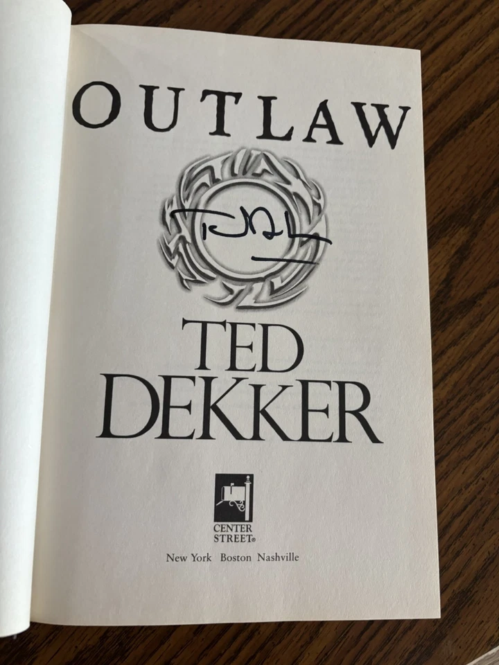 SIGNED by Suspense Thriller Author Ted Dekker! "Outlaw" 1st Edition! - Image 2 of 4