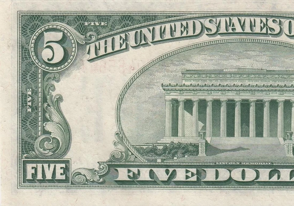 1928-E UNITED STATES NOTE FIVE DOLLARS $5 "H" (( aUNC )) - Image 3 of 4