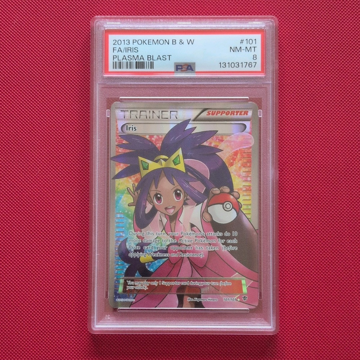 Pokemon - Iris 101/101 Full Art Black and White Plasma Blast PSA 8 | eBay