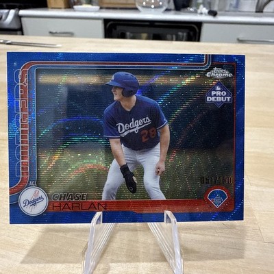 2025 Topps Pro Debut Chrome Chase Harlan #PDC-167 Blue Wave Refractor /150 (RC)