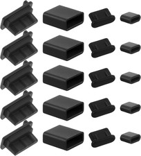 40 Pcs 4 Types USB Cover, Silicone USB Port Cover Dust Plug Mobile Dustproof Plu