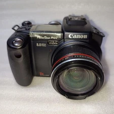 Canon PowerShot Pro 1 Digital Camera Black 8MP 7x Opt Zoom w/Accessories TESTED