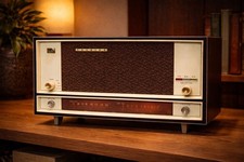 Toshiba Kakko-HS Tube Radio Vintage Antique Wooden Home Audio Tabletop Model JP