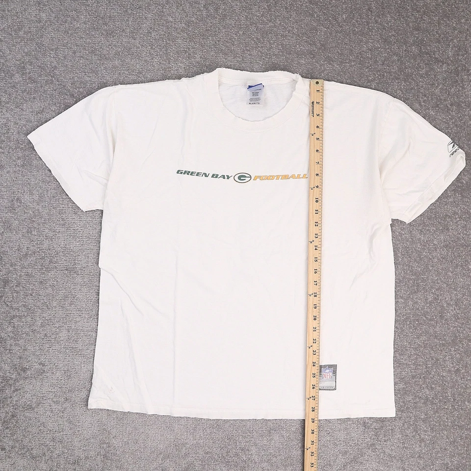 Camiseta De Colección Años 90 Y2K NFL Greenbay Packers Fútbol XL Blanca Manga Corta Foto 3 de 4