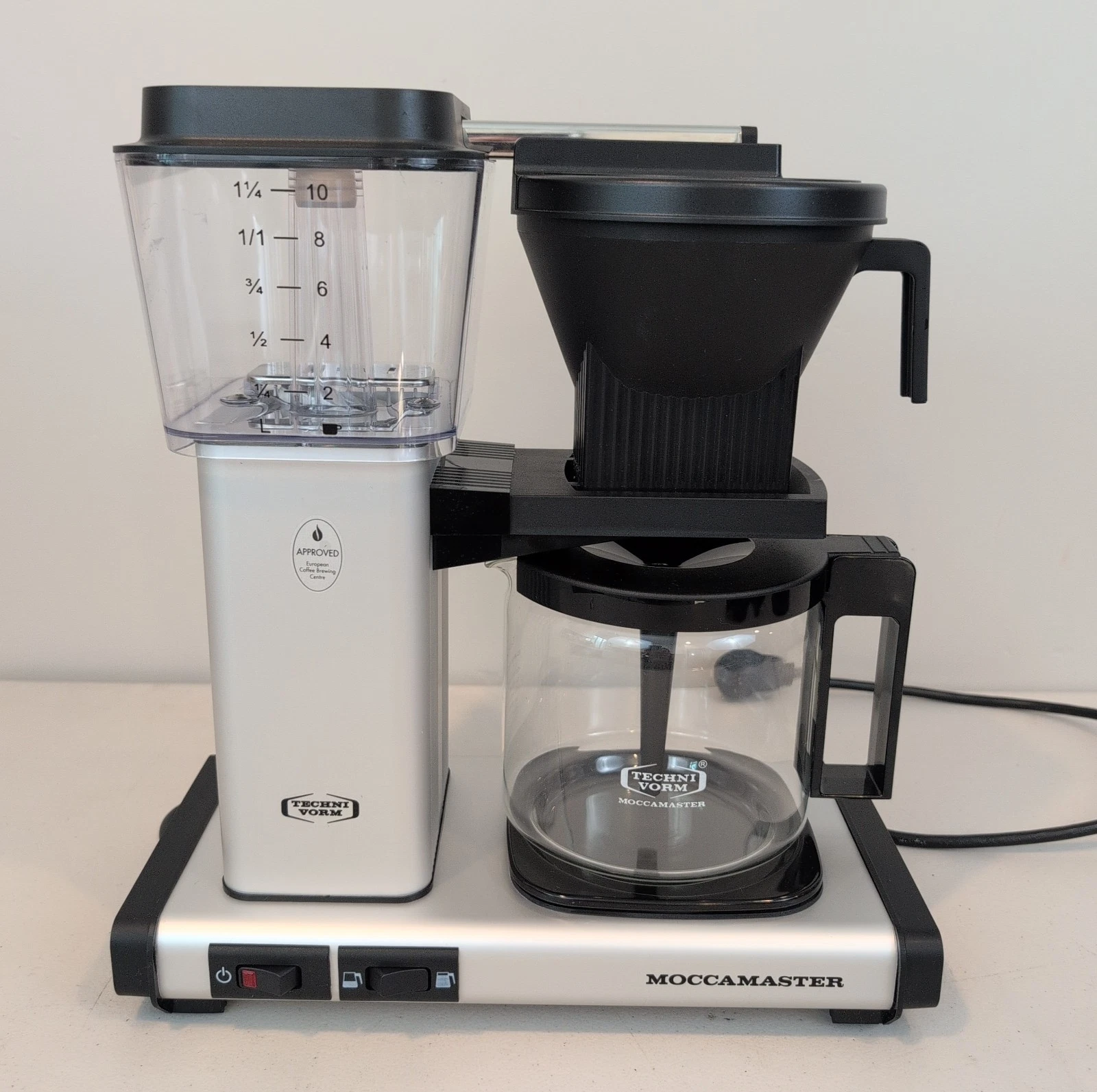 Moccamaster by Technivorm KBGV Coffee Maker, 10-cup Matte Silver Finish Blemish