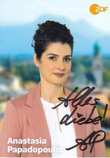 Anastasia PAPADOPOULOU - dt. Schauspielerin, Rosenheim-Cops, Original-Autogramm!