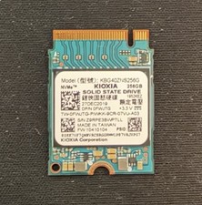 Kioxia / Toshiba KBG40ZNS256G 256GB PCIe 3.0 NVMe 2230 SSD (80's in CD)
