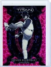 2023 Panini Chronicles Titan DENNIS ECKERSLEY A's Pink Velocity Prizm 3/17