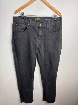 【ユウ】 Rugby University Jeans Men's Size 36x32 Stretch Black Straight Leg