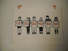 Math Skip Counting By 10's, 5's,  2's Educational Flip Chart Laminated New Cute