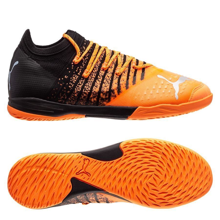 PUMA Future Z 1.3 Pro Court Evoknit Fusionfit Black Citrus Soccer Shoes Mens
