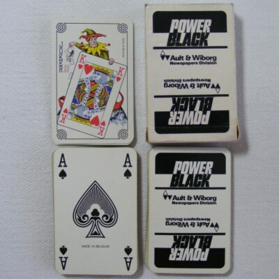 Vintage Ault & Wiborg ''Power Black'' Spielkarten Deck