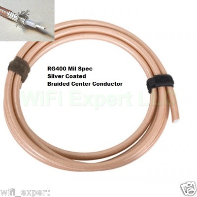10 feet RG400 M17/128 MIL-DTL-17 RF Double Shield Coaxial cable USA
