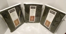 LOT 3 Croscill Ascot Valance Crushed Chenille Hunter Green NEW