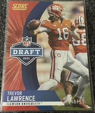 2021 Score NFL Draft Gold Zone Trevor Lawrence (49/50) #D1 (w/ 6 other Cards)