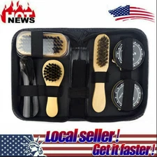 Shoe Cleaning Polish Shine Care Kits Set For Leather Boots Shoes Sneakers US