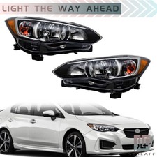 For Subaru Impreza 2017-2020 Pair Halogen Headlight Headlamp LED DRL Left+Right