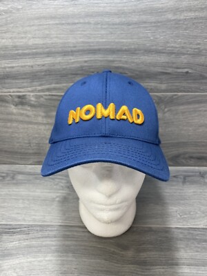Nomad Original Outdoors Navy Blue Gold One Size Leather Strap Baseball Hat Cap