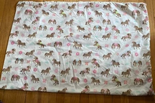 Target Circo Pretty Horses Brown Pink Ponies Standard Pillowcase 30 X 19.5”