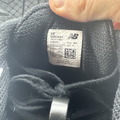 Size 12.5 - New Balance 990 Black - M990BB4 - Picture 10 of 10
