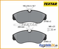Bremsbelagsatz, Scheibenbremse Textar 2179901 FüR Fiat