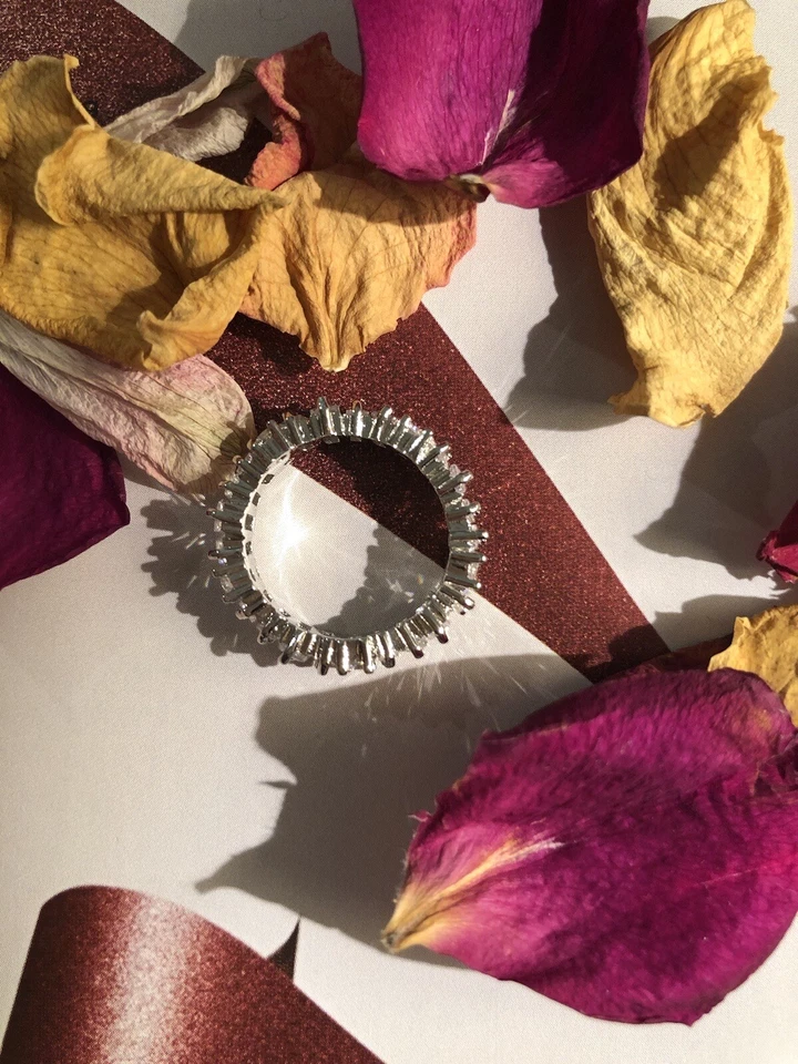 Anillos de cristal de circonio cúbico de plata Foto 4 de 4