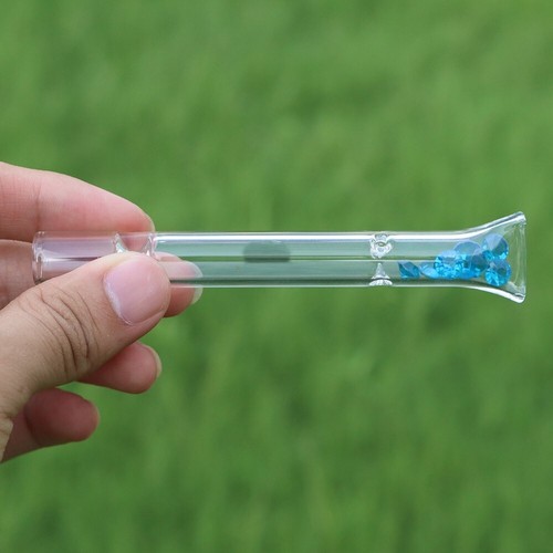 5pcs 100MM Glass Tobacco Smoking Pipe Herb Reusable One Hitter Cigarette Pipes - Picture 6 of 8