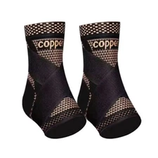 Copper Ankle Support Brace Stabilizer Compression Sleeve Socks Foot Pain Relief