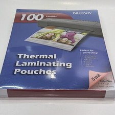 Nuova 100-Pack, 5 Mil Thermal Laminating Pouches 9 x 11.5 Inches Letter Size New