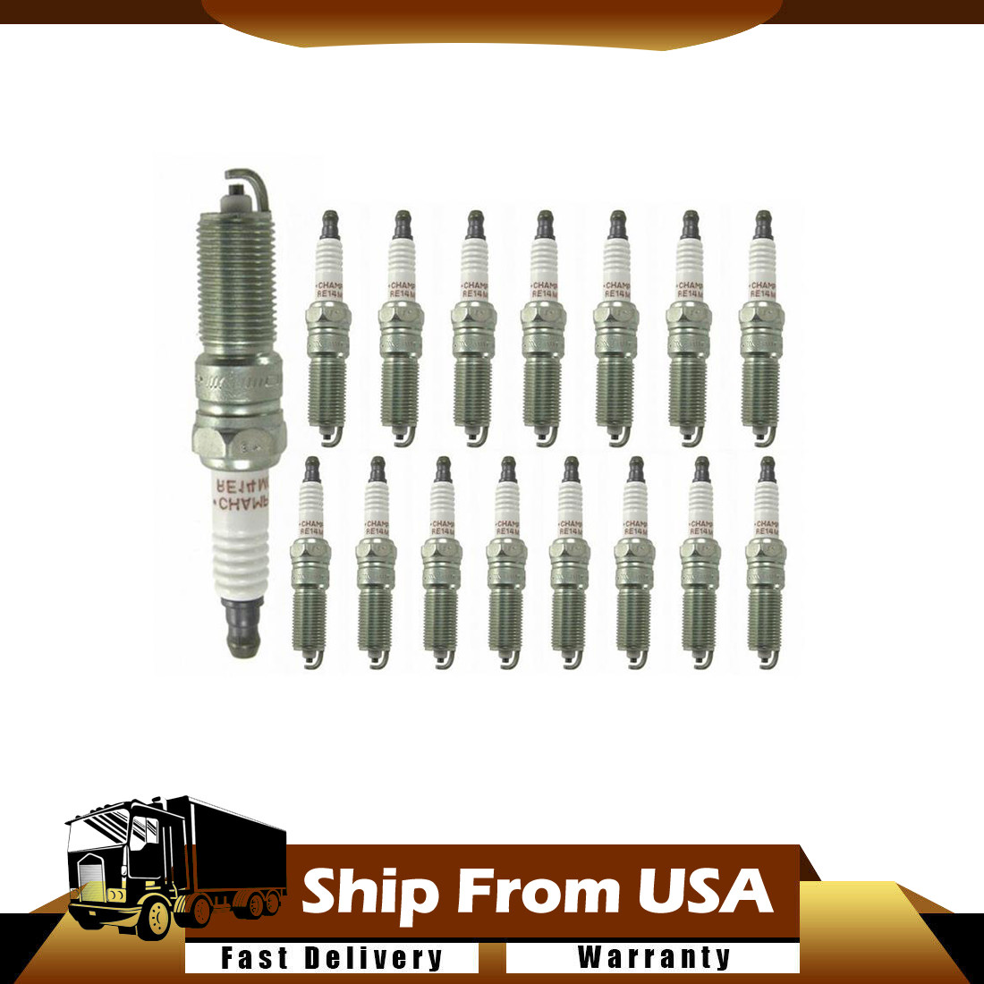 16PCS Copper Spark Plugs for 2003-08 Chrysler Jeep RAM Dodge 5.7L Hemi RE14MCC4