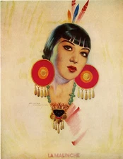Armando Dreschler Mexican Pin-Up Poster Print La Malinche Anna May Wong Art Deco
