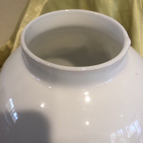 Vintage Hurricane Glass Globe Shade Lampshade White Rose & Gold Leaf 9.5" Tall - Picture 14 of 16