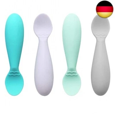 PandaEar Babylöffel Silikon Fütterlöffel Weiche - 4 Stück Kinder Breilöffel Baby