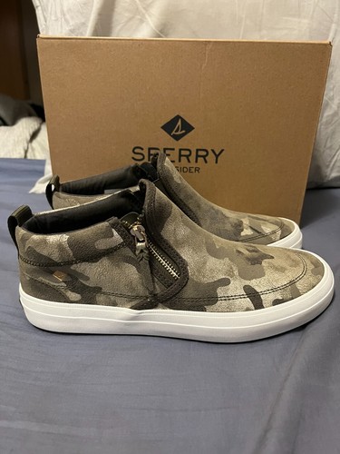 Sperry Women's Crest Lug Suede Chukka Bootie - Camo Olive NWB 9.5W - Picture 2 of 5